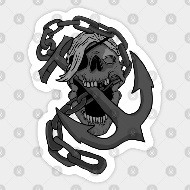 Skull Pirates Sticker by DeathAnarchy